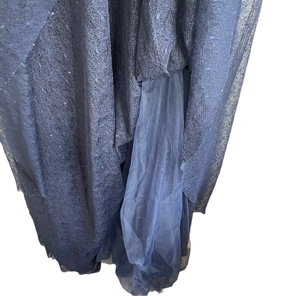 New! Mac Duggal - 11244 Lace Asymmetric A-Line Gown - Picture 7 of 11